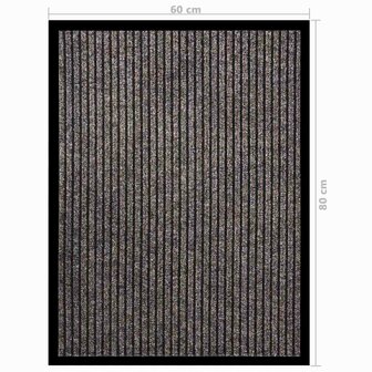 Deurmat 60x80 cm gestreept beige 6