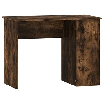 Bureau 100x55x75 cm bewerkt hout gerookt eikenkleurig 2