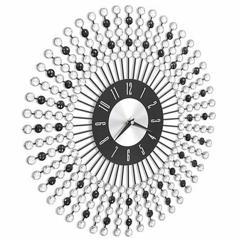 Wandklok 43 cm metaal zwart 3