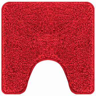 Antislip Badmat met Toilet Cut Rood 50 x 50 cm PP 2