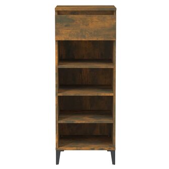Schoenenrek 40x36x105 cm bewerkt hout gerookt eikenkleurig 5