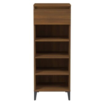 Schoenenrek 40x36x105 cm bewerkt hout bruin eikenkleur 5