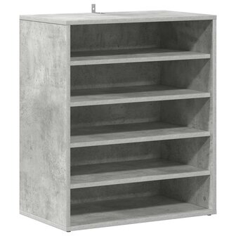 Schoenenkast 60x35x70 cm bewerkt hout betongrijs 2