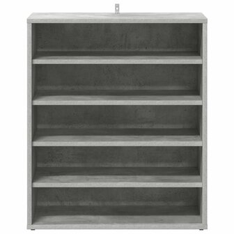 Schoenenkast 60x35x70 cm bewerkt hout betongrijs 4