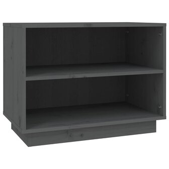 Schoenenkast 60x34x45 cm massief grenenhout grijs 2