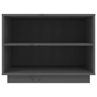 Schoenenkast 60x34x45 cm massief grenenhout grijs 5
