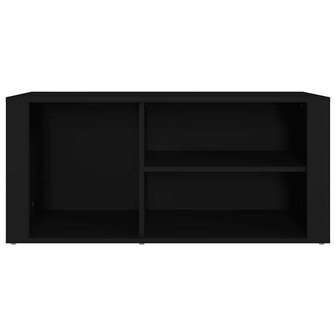Schoenenkast 100x35x45 cm bewerkt hout zwart 5