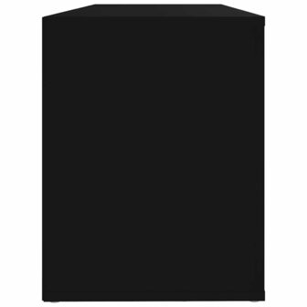 Schoenenkast 100x35x45 cm bewerkt hout zwart 6
