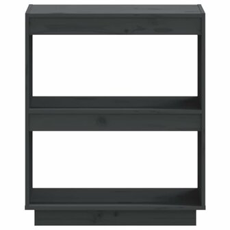 Boekenkast 60x35x71 cm massief grenenhout grijs 5