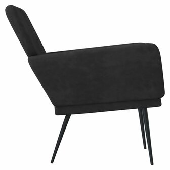 Fauteuil 62x79x79 cm fluweel zwart 4