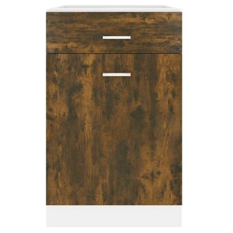 Onderkast met lade Lyon 50x46x81,5 cm bewerkt hout gerookt eiken 5