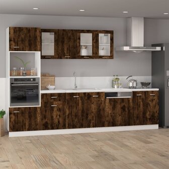 Bovenkast Lyon 39,5x31x60 cm bewerkt hout gerookt eikenkleurig 3