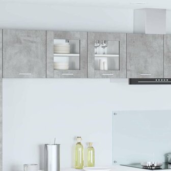 Hangkast Beton Grijs 40 x 31 x 40 cm Bewerkt hout 1