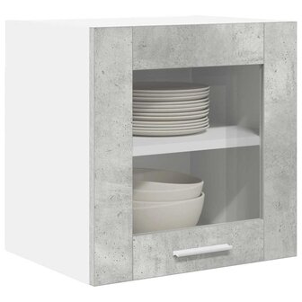 Hangkast Beton Grijs 40 x 31 x 40 cm Bewerkt hout 3