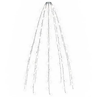 Kerstboomverlichting met 180 LED&amp;apos;s koudwit net 180 cm 2