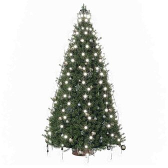 Kerstboomverlichting met 210 LED&amp;apos;s koudwit net 210 cm 4