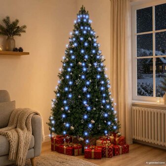 Kerstboomverlichting met 210 LED&amp;apos;s blauw net 210 cm 1