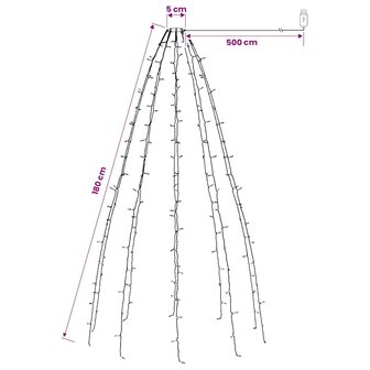 Kerstboomverlichting met 180 LED&amp;apos;s net 180 cm 7