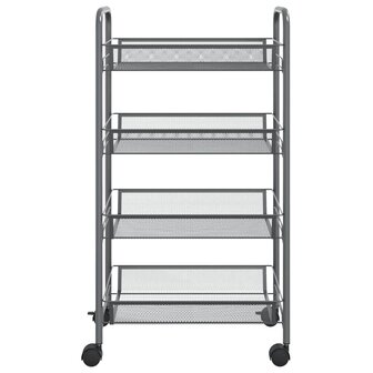 Keukentrolley 4-laags 46x26x85 cm ijzer grijs 3