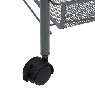 Keukentrolley 4-laags 46x26x85 cm ijzer grijs 6