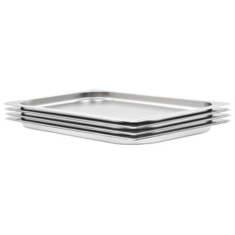 Gastronormbakken 4 st GN 1/1 20 mm roestvrij staal 1