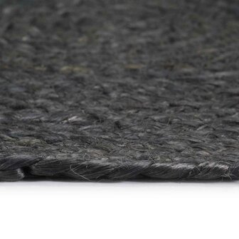 Placemats 4 st rond 38 cm jute donkergrijs 4
