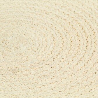 Placemats 6 st rond 38 cm katoen natuurlijk 3