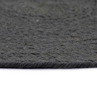 Placemats 4 st rond 38 cm katoen effen donkergrijs 4