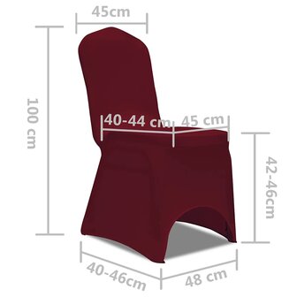 Hoes voor stoelen 50 stuks (wijnrood) 7
