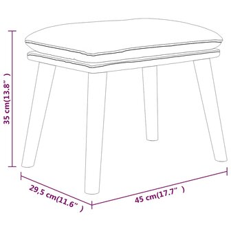 Voetenbank 45x29,5x35 cm stof zwart 6