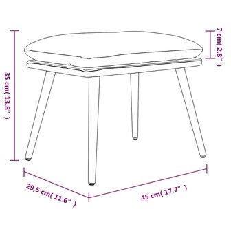 Voetenbank 45x29,5x35 cm fluweel roze 6