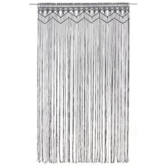 Gordijn macram&eacute; 140x240 cm katoen antraciet 2