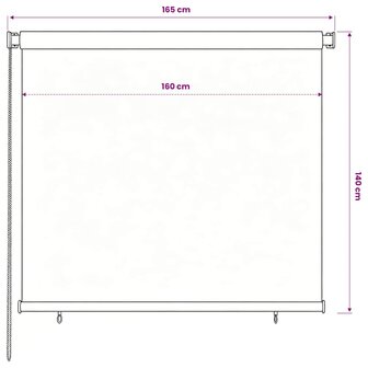 Rolgordijn voor buiten 165(B)x140(H) cm HDPE blauw 6