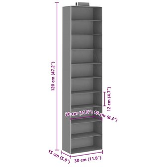 Kledingorganisers hangend 2 st met 10 schappen stof 9