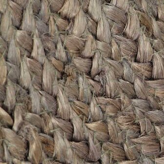 Vloerkleed handgemaakt rond 90 cm jute grijs 5