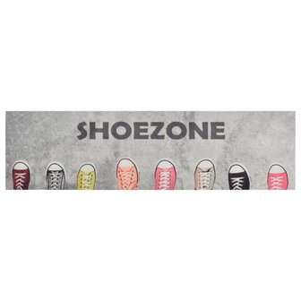 Keukenmat wasbaar shoezone-print 45x150 cm fluweel 2