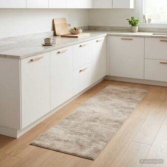 Keukenmat Beige beton 150 x 45 cm 100% Polyamide 1