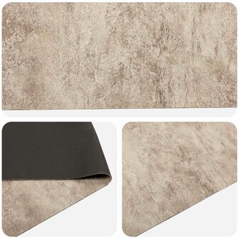 Keukenmat Beige beton 150 x 45 cm 100% Polyamide 3