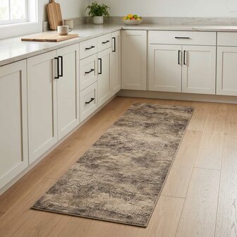 Keukenmat Bruin beton 150 x 45 cm 100% Polyamide 1