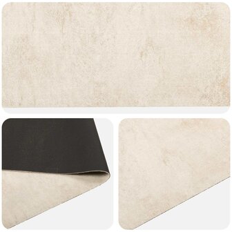 Keukenmat cr&egrave;mekleurig beton 150 x 45 cm 100% Polyamide 3