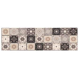 Keukenmat Grijs-beige moza&iuml;ek 150 x 45 cm 2