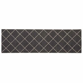 Keukenmat Antraciet geruit 150 x 45 cm 100% Polyamide 2