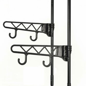 Kledingrek 55x28,5x175 cm staal en ongeweven stof zwart 3