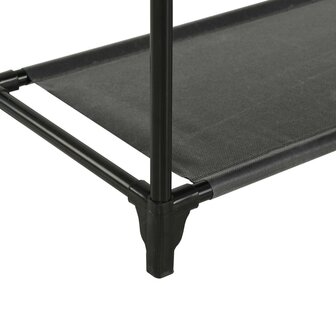 Kledingrek 55x28,5x175 cm staal en ongeweven stof zwart 6