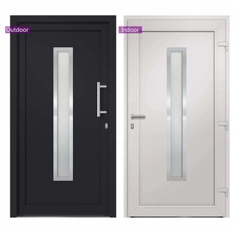Voordeur 98x208 cm antraciet 6