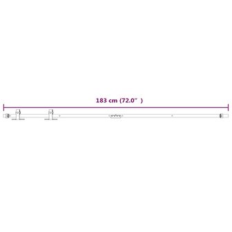 Ophangset voor minischuifdeur 183 cm koolstofstaal wit 6