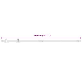 Ophangset voor minischuifdeur 200 cm koolstofstaal wit 6