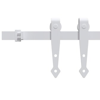 Ophangset voor minischuifdeur 152 cm koolstofstaal wit 3