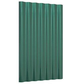 Dakpanelen 36 st 60x36 cm gegalvaniseerd staal groen 3