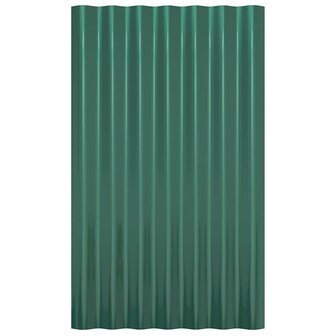 Dakpanelen 36 st 60x36 cm gegalvaniseerd staal groen 4